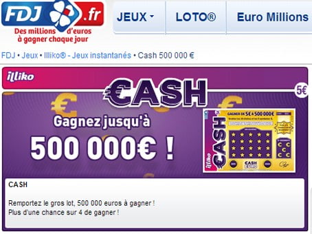 Jeux de grattage Cash