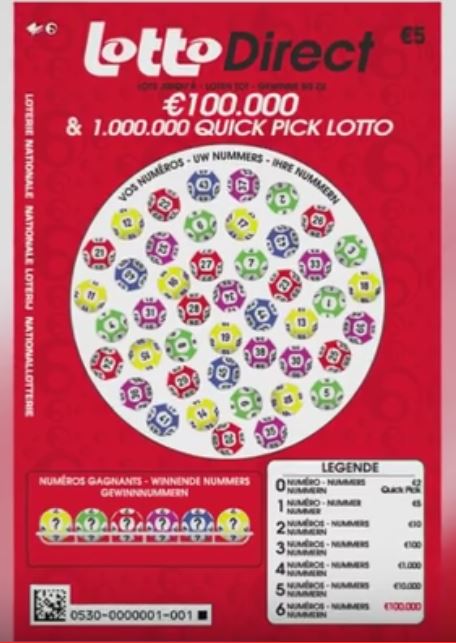 le ticket à gratter Lotto Direct