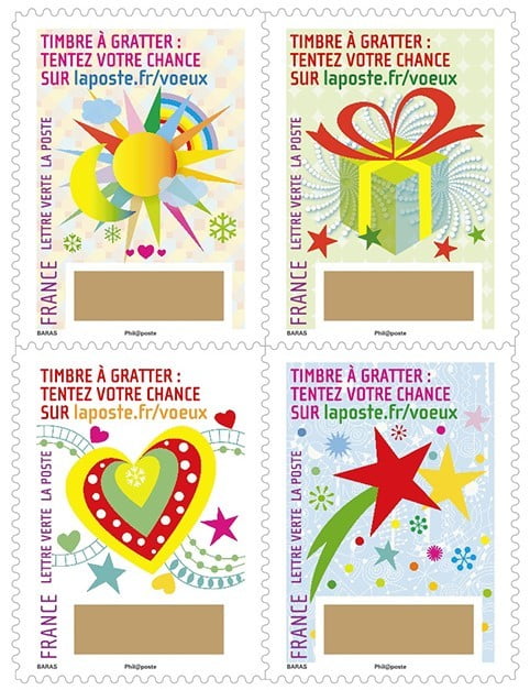 Deuxième visuel du carnet de timbres à gratter de La Poste France