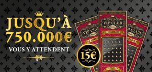Aperçu visuel du ticket de grattage VIP Club Premium Loterie Nationale Belge