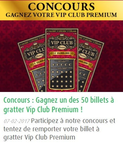 100 Billets à Gratter Vip Club Premium à Gagner Où Et