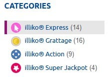 Choisir les jeux Illiko Express