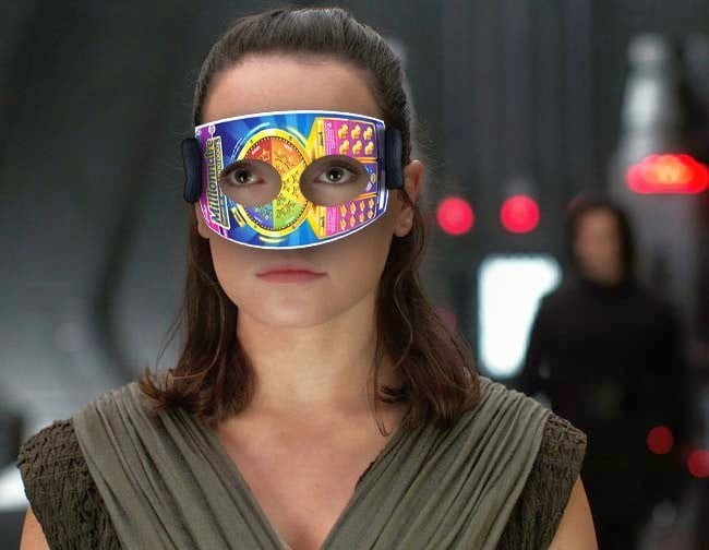 Rey controle la Force avec son masque à gratter