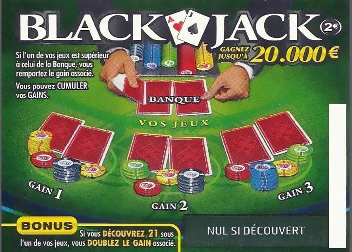 Black Jack FDJ nouvelle version du ticket à gratter