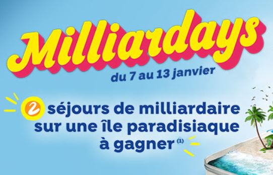 Les premiers Milliardays de 2018