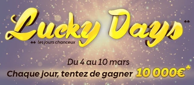 Opération Lucky Days mars 2019