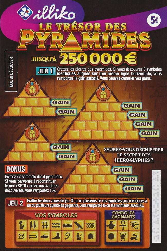 Jeu FDJ Le Trésor des Pyramides