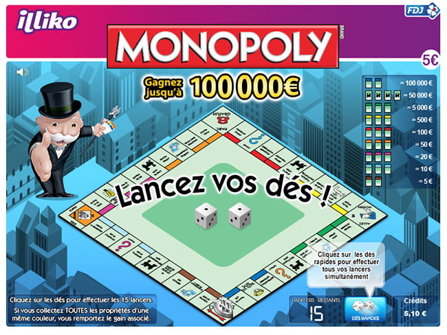 Le bon vieux Monopoly peut aussi se gratter à partir de lundi 