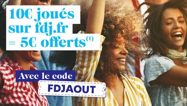 5 euros offerts Offres Privilèges code promo FDJ aout