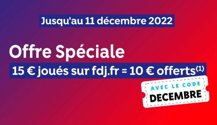 DECEMBRE code promo FDJ Illiko