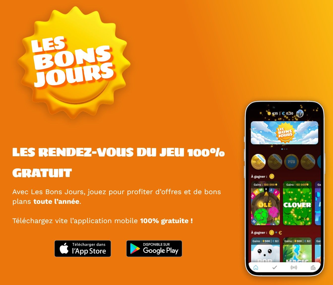 appli de jeux Les Bons Jours