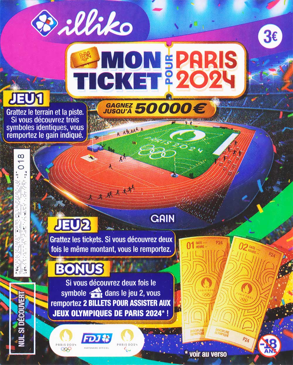 ticket FDJ Mon Ticket pour Paris 2024