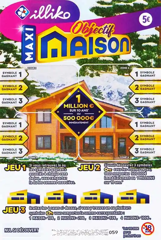 ticket FDJ Maxi Objectif Maison