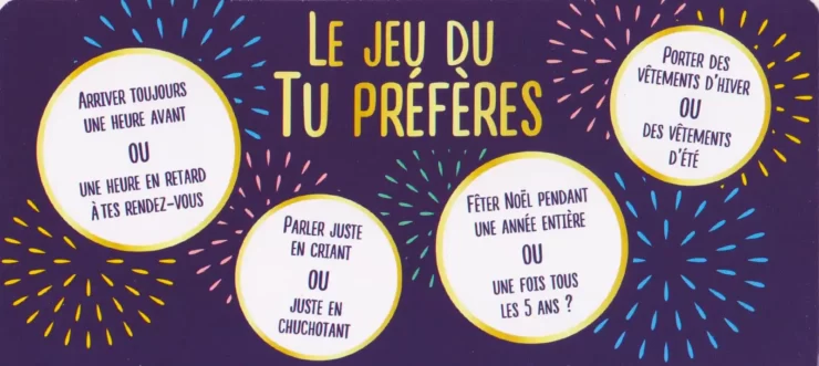 jeu de la pochette cadeaux FDJ Feu Artifice