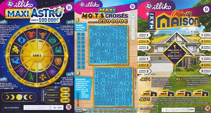 3 jeux FDJ 5 euros